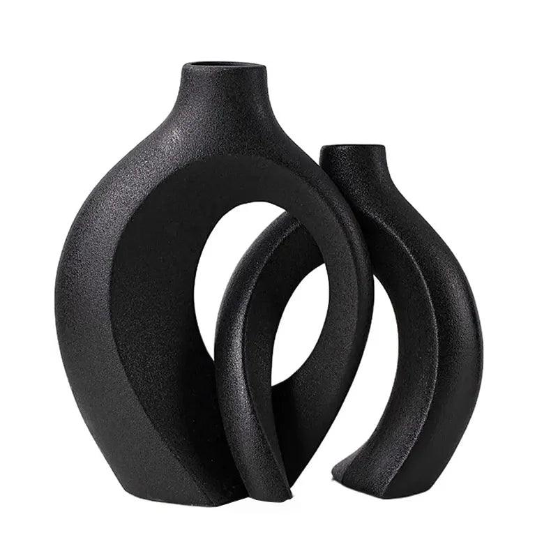 White Ceramic Vase Set