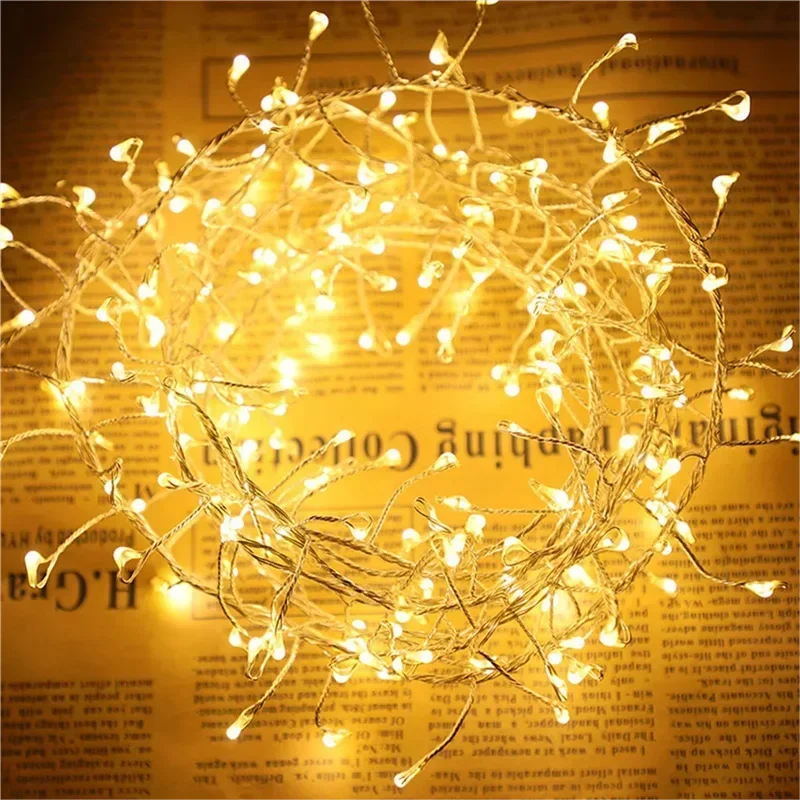 Colorful LED Fairy String Lights Waterproof 36m Silver Wire