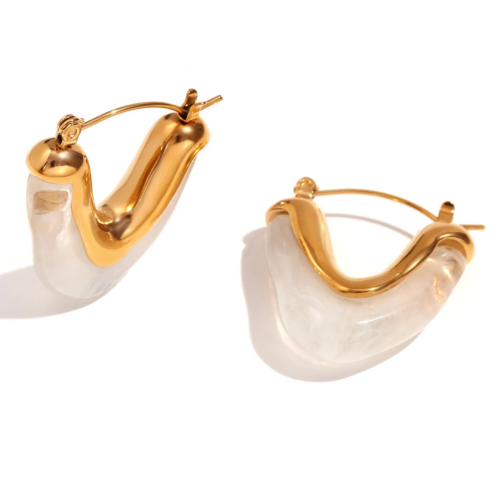 Fesara | 18k Elegant Gold Hoop Earrings