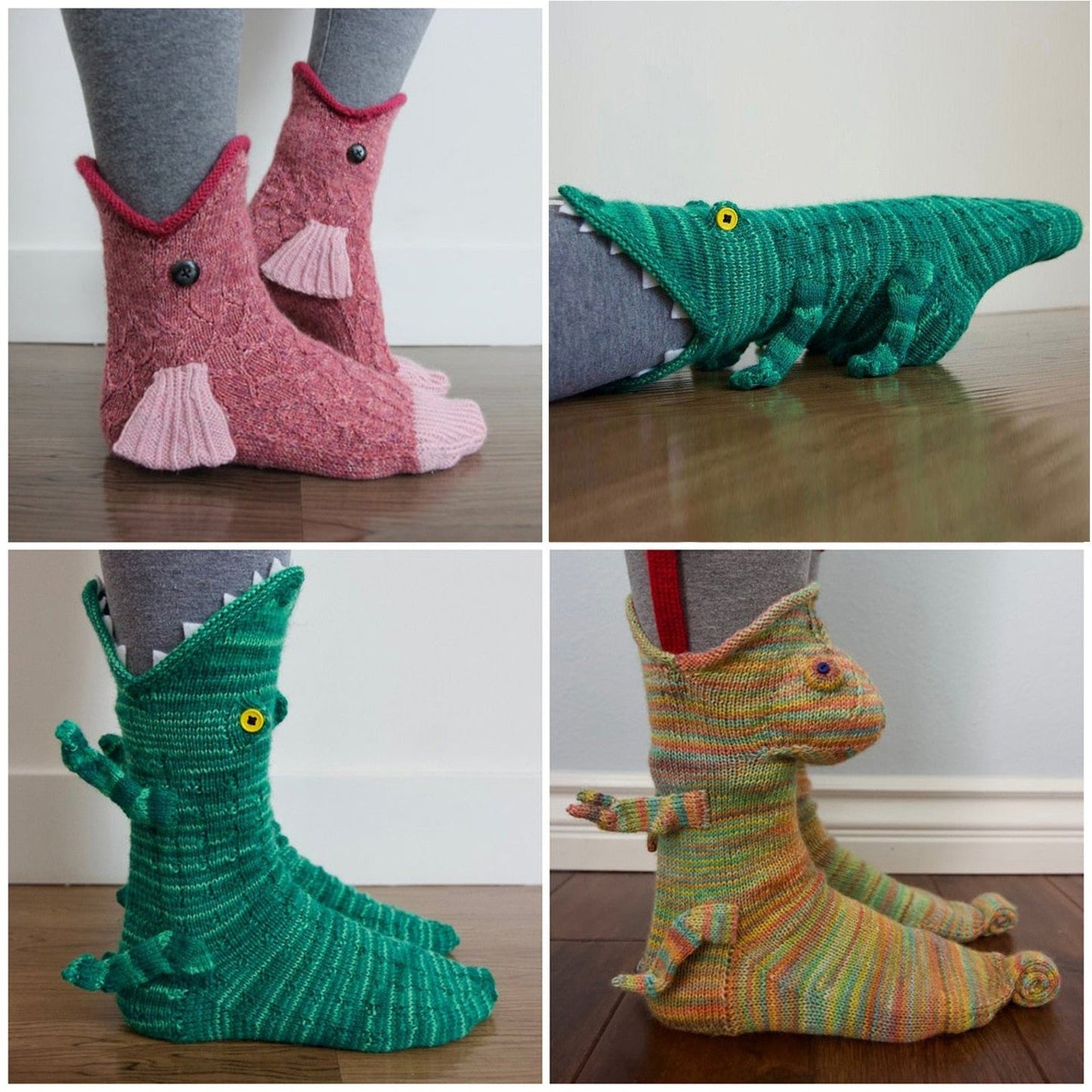 Fun Animal Print Knit Socks