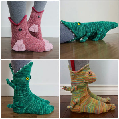 Fun Animal Print Knit Socks