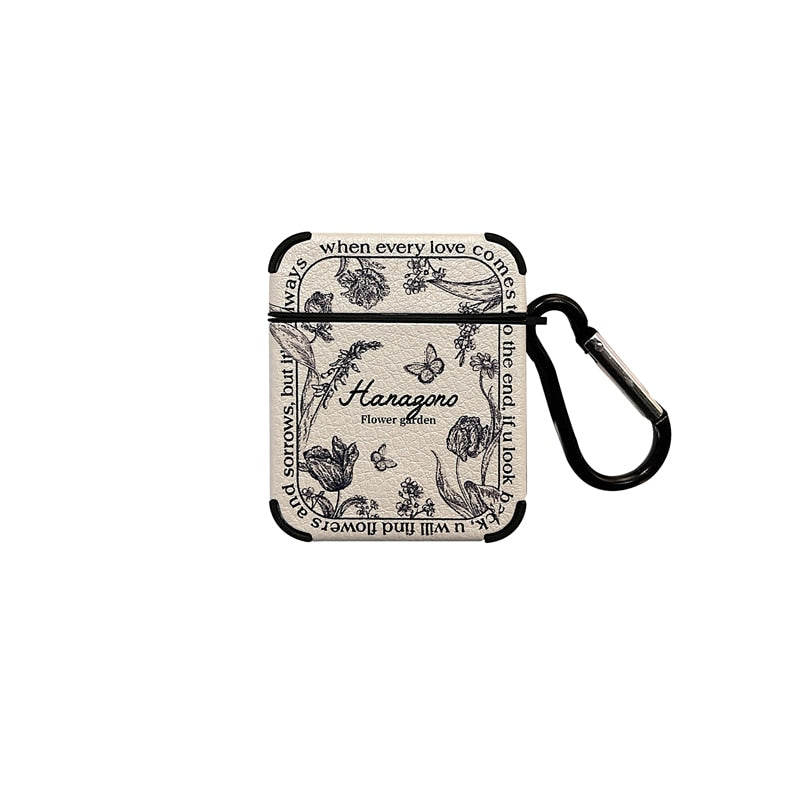 Stylish Floral Leather Airpods Cover - Fesara