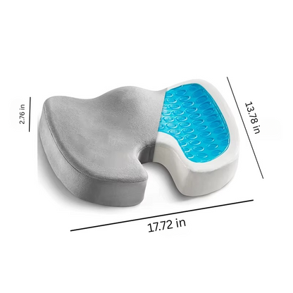 Comfortable Gel Cushion with Memory Foam and Grip Base