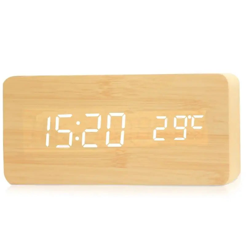 Rustic Wood Digital Wall Clock