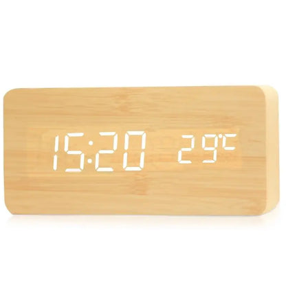 Rustic Wood Digital Wall Clock