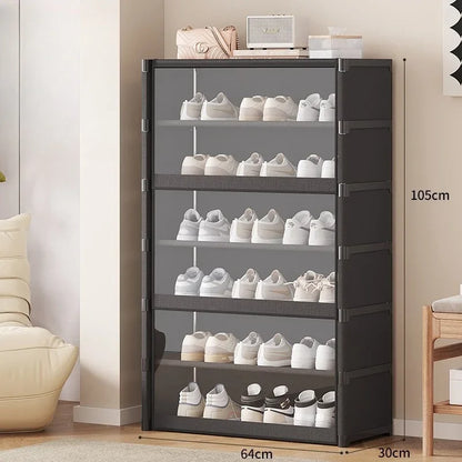 Clear Stackable Shoe Organizer Cabinet