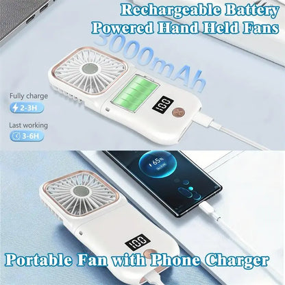 Portable Rechargeable 4-Speed Mini Desk Fan