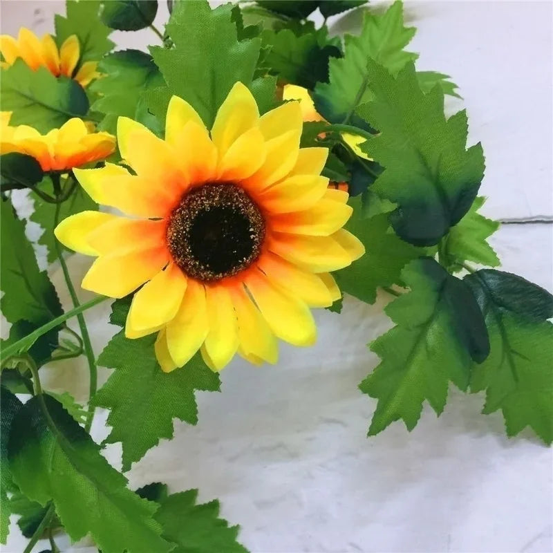 Beautiful Artificial Sunflower Garland 2.6m Long