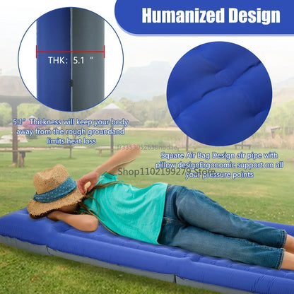 Lightweight Waterproof Camping Mattress with Pump & Connectors