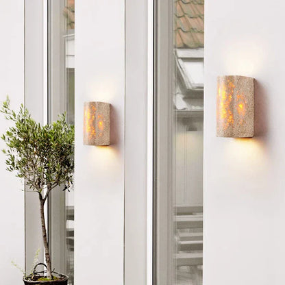 TravertineLuxe – Luxury Stone Wall Light for Modern Homes