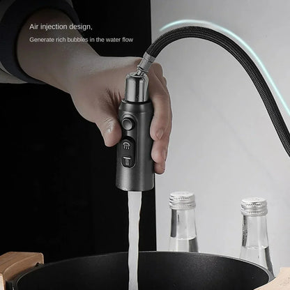 Touch Control Kitchen Faucet with LED Display and Rotating Spout