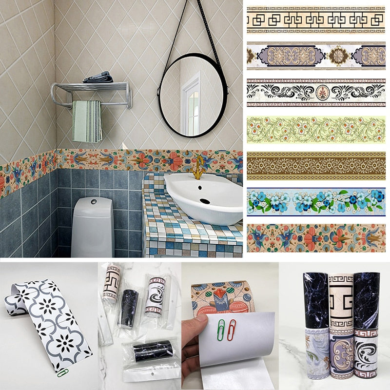 Easy Peel Waterproof Border Wall Tape