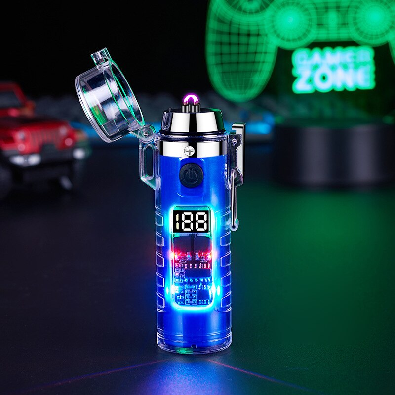 Waterproof Dual Arc Lighter Flashlight