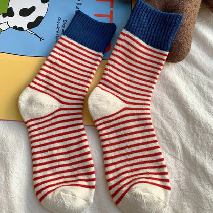 Cozy Women's Wool Socks Thick Warm Winter Ribbed - Fesara
