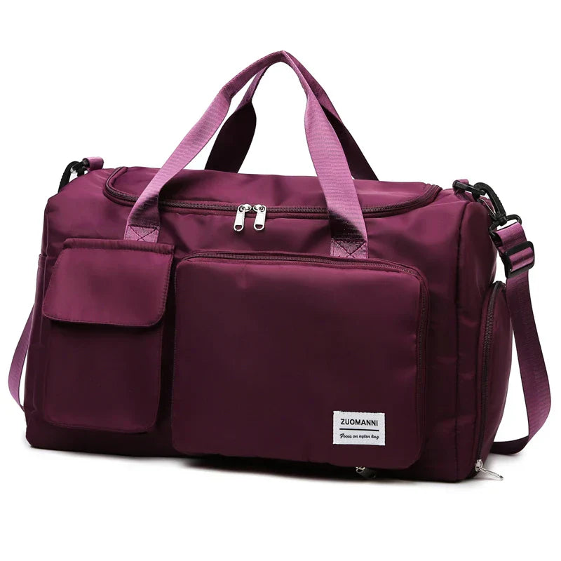 Spacious 35L Travel Duffel Bag with Shoe Pocket