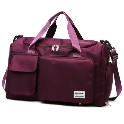 Spacious 35L Travel Duffel Bag with Shoe Pocket