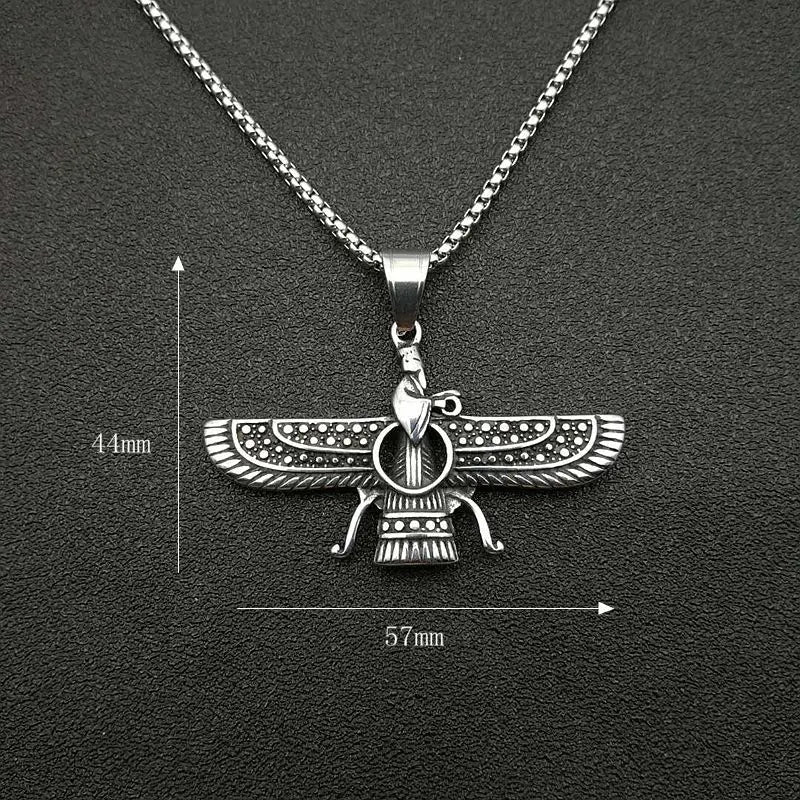 Religious Faravahar Symbol Pendant Necklace