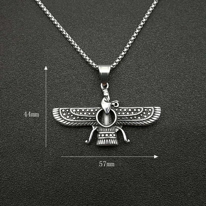 Religious Faravahar Symbol Pendant Necklace