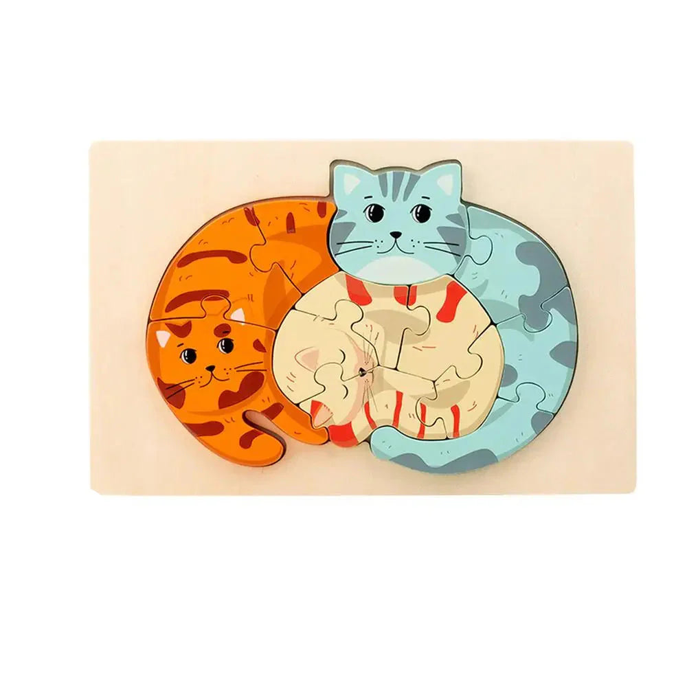 Montessori Animal Wooden Learning Puzzle Toy