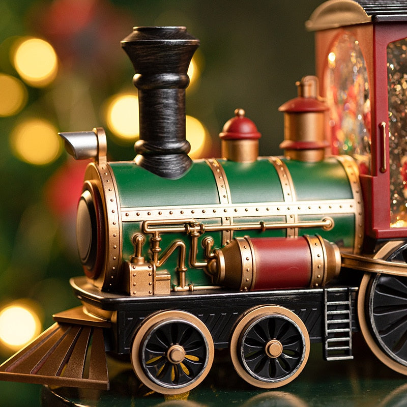 Festive Holiday Musical Christmas Train Box