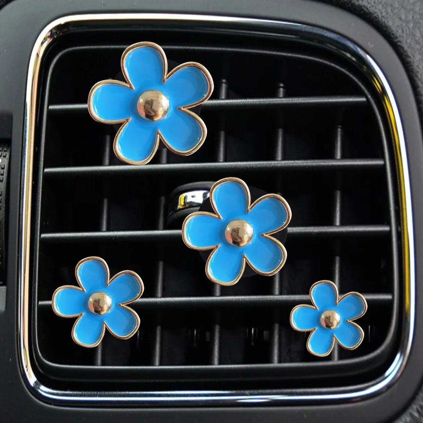 Car Air Freshener Clips | 4 Pack Floral Scent Vent Stickers