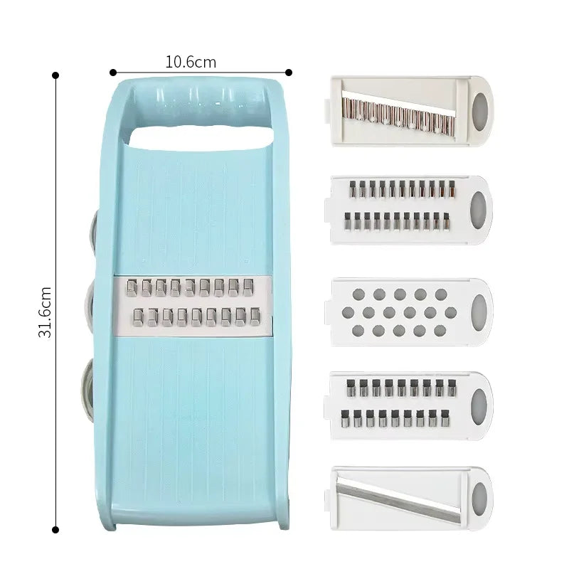 Easy 5-in-1 Manual Vegetable Chopper and Slicer