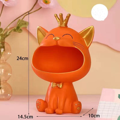 Lucky Cat Figurine Decorative Storage Container