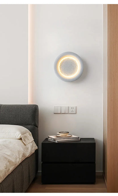 Natural Moon Shape LED Wall Light