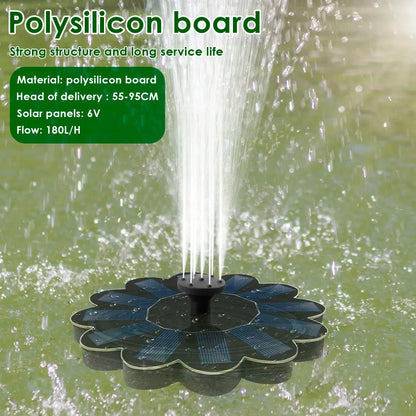 Outdoor Solar Powered Water Fountain Kit