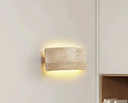 Simple Stone Wall Light Fixture