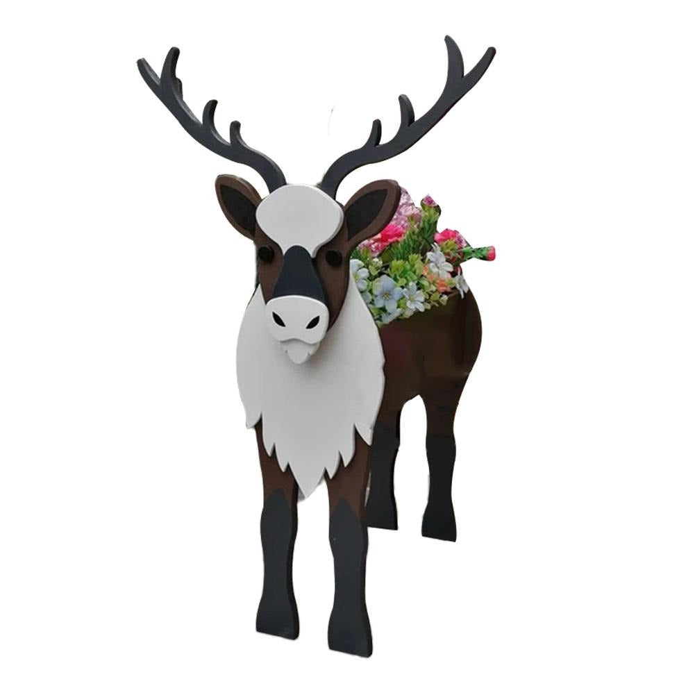 Charming Farm Animal Planter for Pets - Durable PVC Garden Decor, Weather Resistant, 34cm x 24cm-6