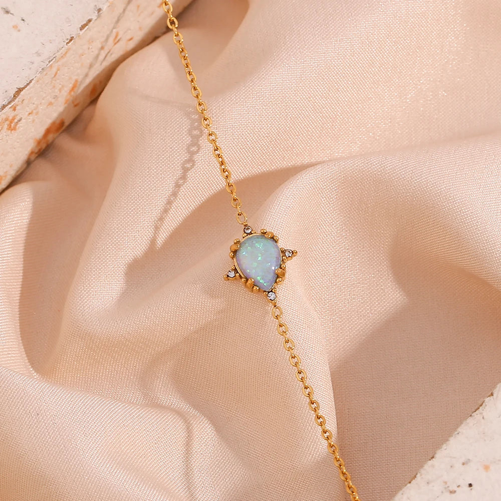 Delicate Sparkle Opal Jewelry Set