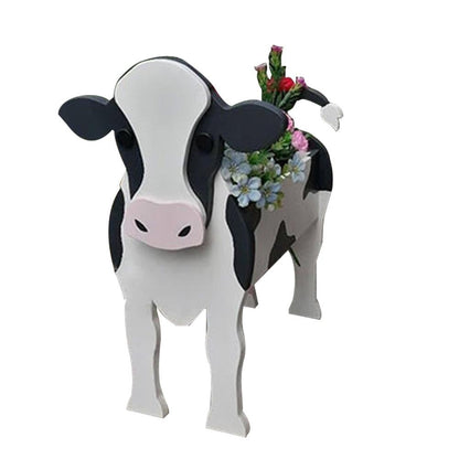 Charming Farm Animal Planter for Pets - Durable PVC Garden Decor, Weather Resistant, 34cm x 24cm-3