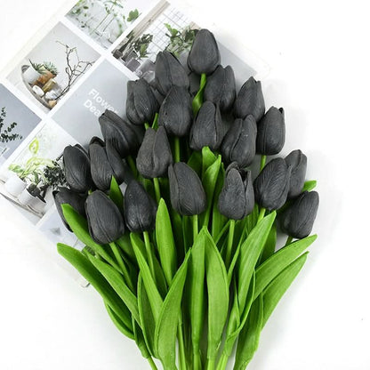Beautiful Fake Tulip Arrangement with Realistic Petals