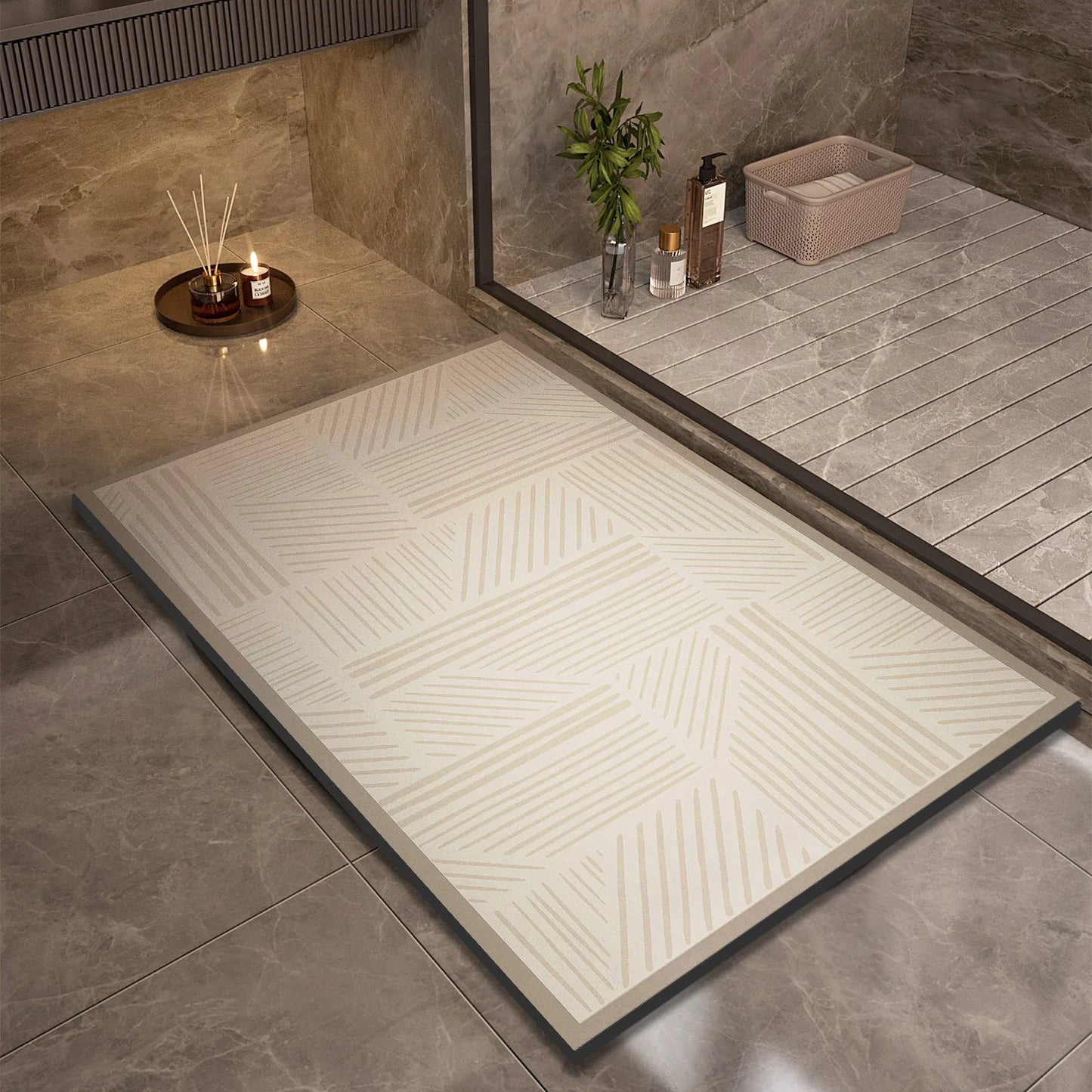 Soft Grip Quick Dry Bathroom Mat Non Slip Shower Rug