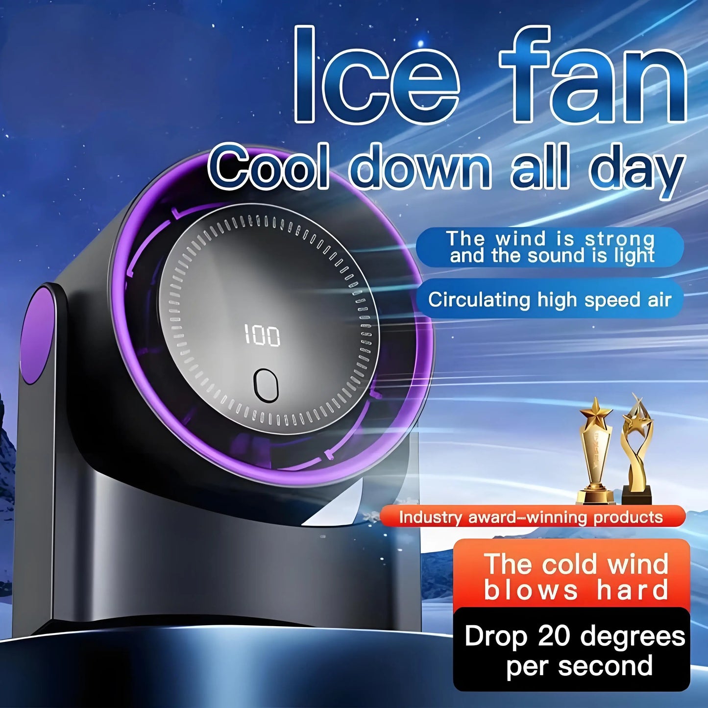 Compact USB Mini Fan with Adjustable Speed