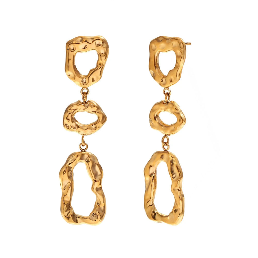 Stylish Drop Triple Tassel Earrings