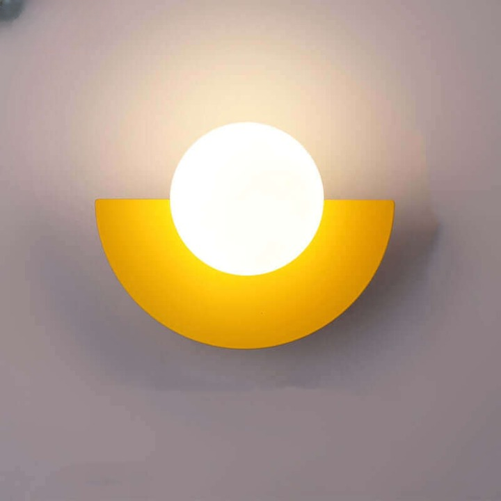 Metallic Half Moon Wall Light Lamp