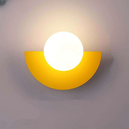 Metallic Half Moon Wall Light Lamp