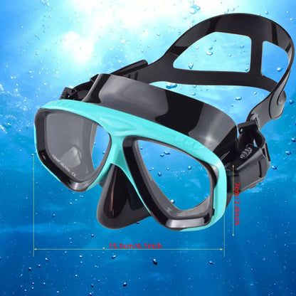 Premium Dive Mask Snorkel Set with Wide View Lens