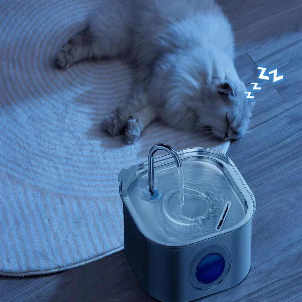 Pet Stainless Steel Water Fountain with Flowing Stream