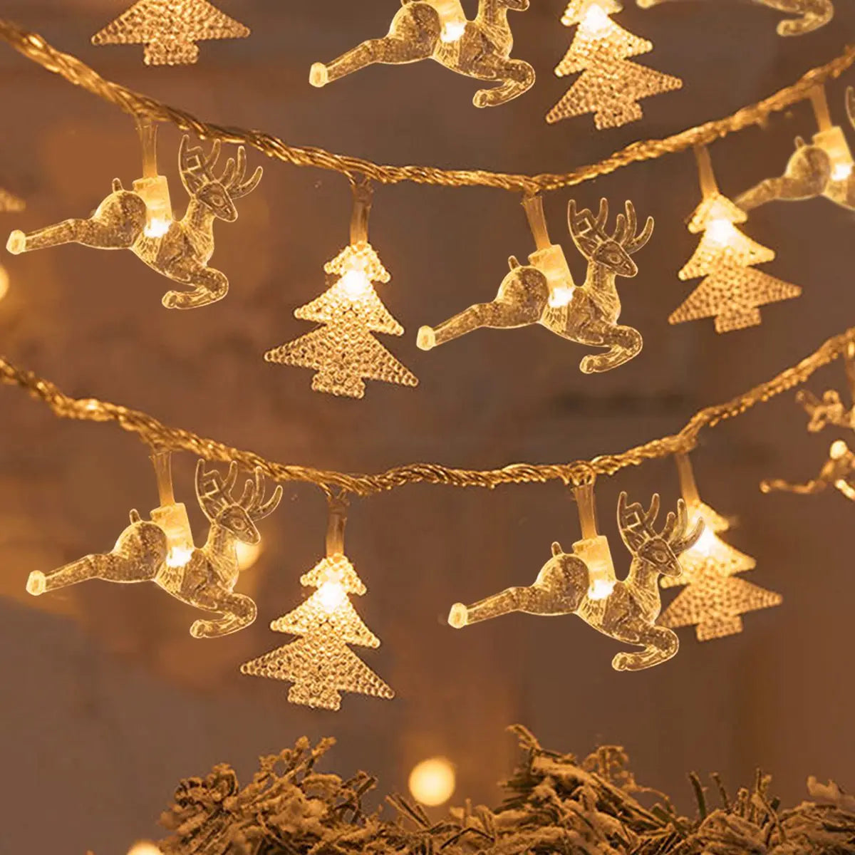 Fesara LED Fairy Lights Snowflake Design Warm White