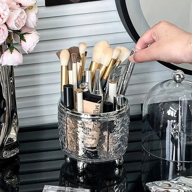 Rotating Makeup Storage Case with Lid
