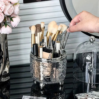 Rotating Makeup Storage Case with Lid