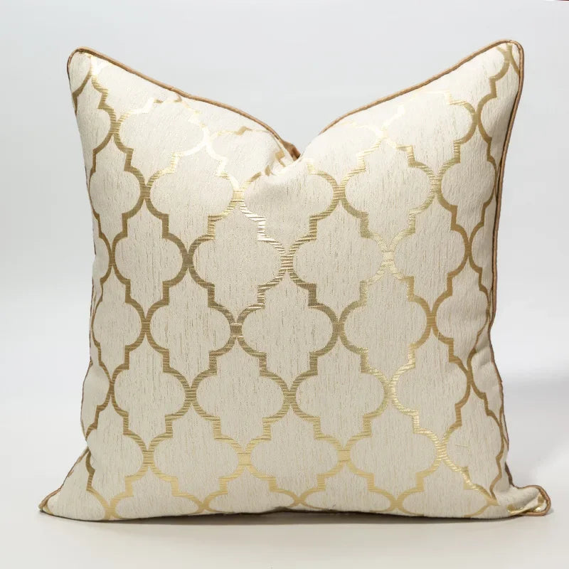 Soft Decorative Pillowcase with Geometric Pattern