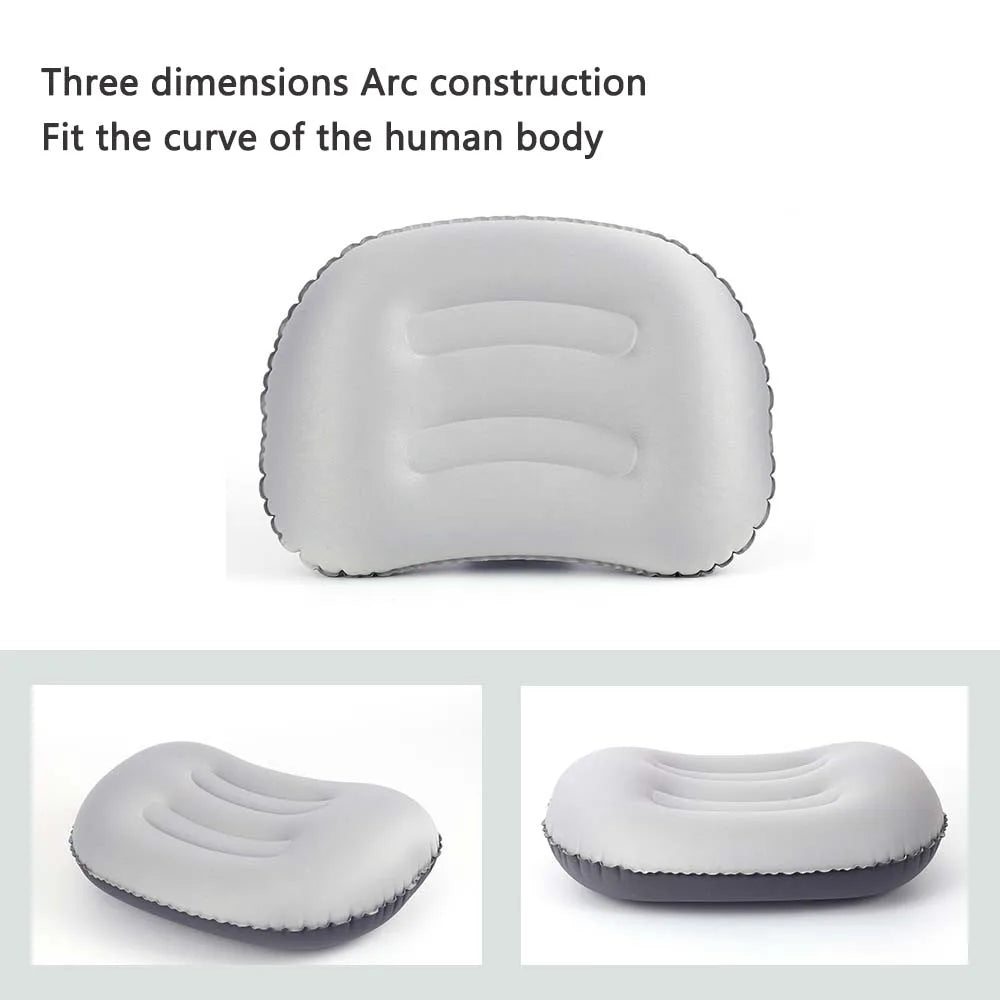 Portable Inflatable Travel Pillow with Neck Support Cushion