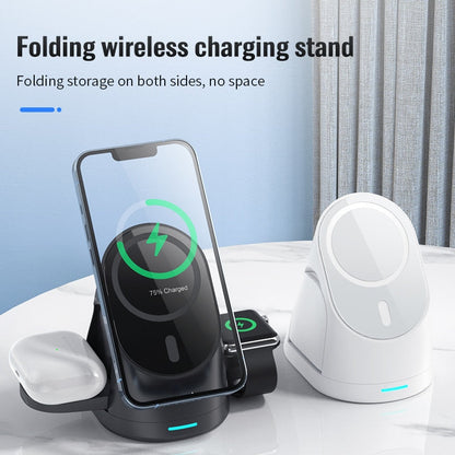 Compact 3 in 1 Wireless Charging Station Stand