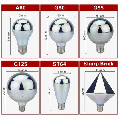 Colorful LED Globe Lamp with E27 Base and Firework Effect