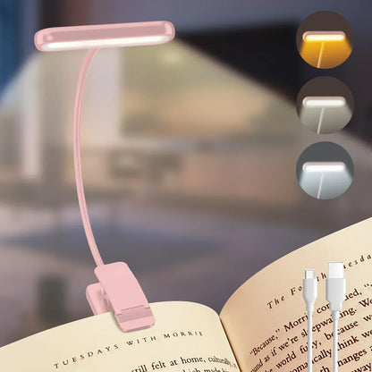Portable LED Desk Lamp with Adjustable Brightness and Clip