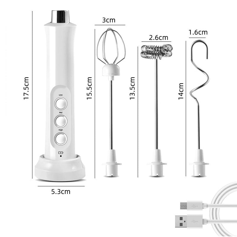 Compact 3 in 1 Electric Milk Frother Machine